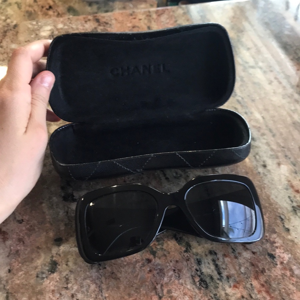 Chanel quilted sunglasses